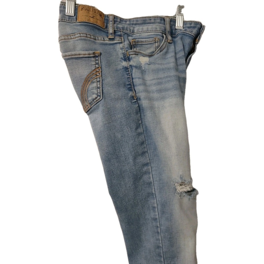Hollister Jeans Women's Size 5 S Blue Denim  Skinny  Distressed Stretch  W27 L25 - Picture 13 of 15